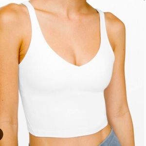 Lululemon Align V-Neck Sports Bra Crop Top in White
